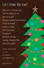 Family Decorated Christmas Tree Invitations