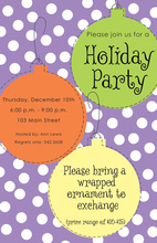 Large Ornaments Polka Dot Invitations