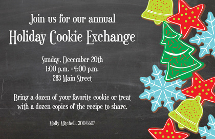 Decorated Cookies Holiday Invitations