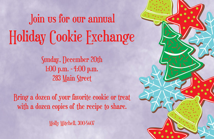 Pick Any Cookie Christmas Invitations