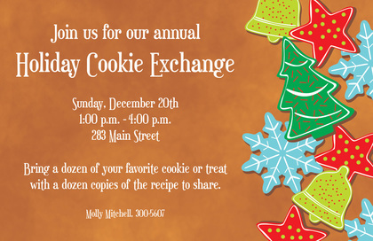 Pick Any Cookie Christmas Invitations