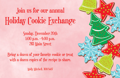 Decorated Cookies Holiday Invitations