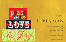 Modern Peace Love Joy Invitations