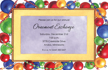 Glass Bauble Ornaments Invitation