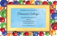 Bright Bauble Ornaments Invitation