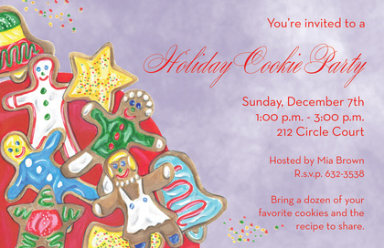 Holiday Cookie Party Invitations