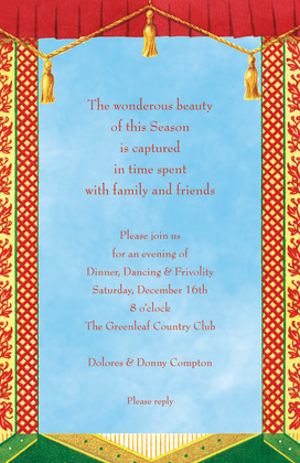 Modern Formal Curtain Invitations