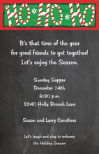 Ho Ho Ho Christmas Chalkboard Invitations