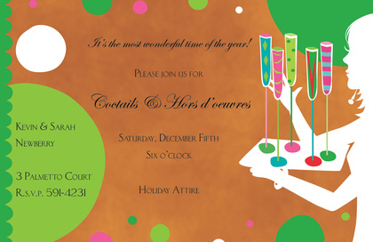 Silhouette Merry Drinks Invitations