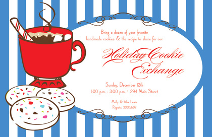 Sweet Cocoa Cookie Holiday Invitations