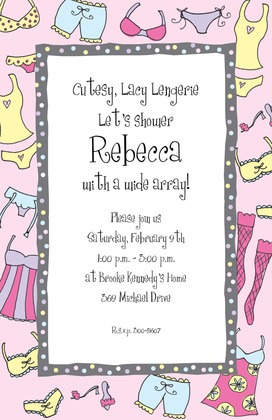 Lingerie Everywhere Classic Invitations