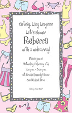 Ooh La La Lingerie Fuchsia Pink Invitations