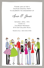 Cocktail People Polka Dots Invitation