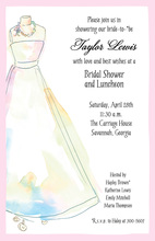 Modern Quartz Bouquet Girls Bridal Shower Invitations