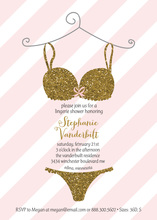 Little Black Lingerie Shower Invitations