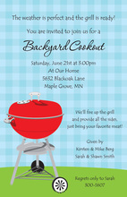 Good Time Red Grill Party Invitations