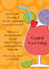 Fresh Tropical Drink Invitations