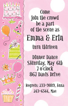 Pink Birthday Elements Invitation