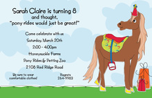 Smiling Pony Express Birthday Invitations