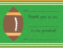 National Football Game Fill-in Birthday Thank You Cards