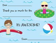 Pool Party Beach Ball Fill-In Invitations