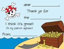 Pirates Party At Play Kids Fill-in Thank You Cards