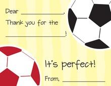 Set Goals Kids Soccer Fill-in Thank You Cards