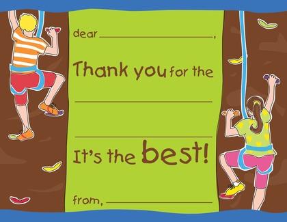Rock Climbing Chalkboard Birthday Invitations