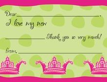 Tiara Time Kids Fill-in Thank You Cards