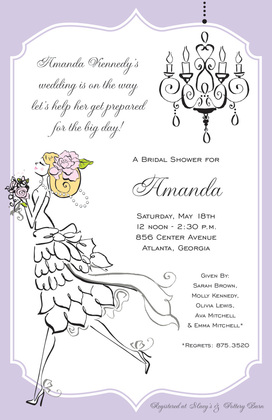 Vintage Classic Bride Bridal Shower Invitations