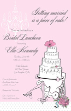 Simplified Wedding Cake Floral Decoration Invitations
