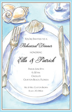 Beach Placesetting Seashells Invitation