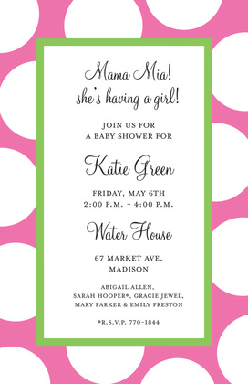 Party Bright Large Polka Dots Invitation