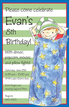 Celebrate Sleepover Boy Invitations