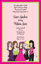 Fashion Happy Girls Together Invitation