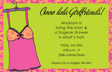 Ooh La La Lingerie Fuchsia Pink Invitations