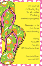 Hot Pink Sandals Fill-In Party Invitations