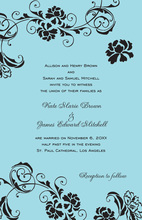 Peony Vine Flora Design Invitation