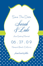 Whimsy Frame Polka Dot Invitation