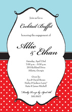 Whimsy Frame Polka Dot Invitation