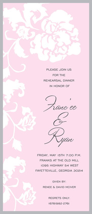 French Peony Red Tea Length Invitations