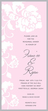 French Peony Formal Slim Invitations