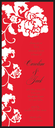 French Peony Formal Slim Invitations