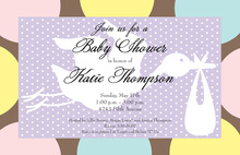 Vintage Stork Invitations