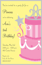 Chevrons Polka Dots Princess Chalkboard Invitations