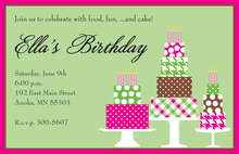 Playful Cake Bling Invitation