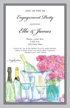 Split Champagne Green Invitations