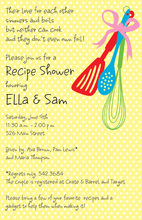 Yellow Squares Kitchen Shower Invitations