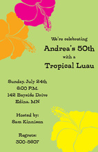 Exquisite Modern Hibiscus Floral Invitations