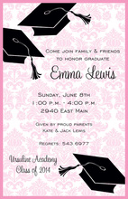 Graduation Cap Corners Invitation